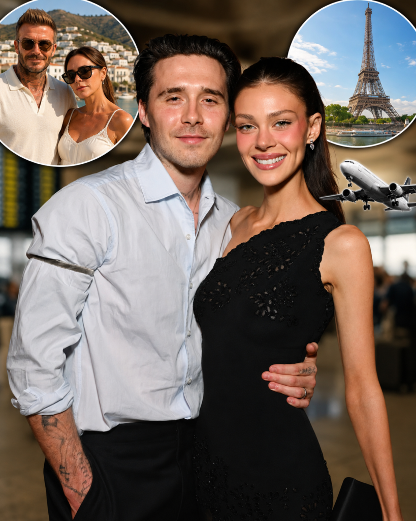 Brooklyn Beckham and Nicola Peltz Fly Into France