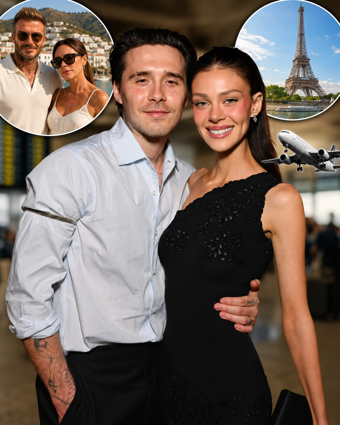 Brooklyn Beckham and Nicola Peltz Fly Into France